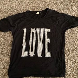 Black LOVE casual shirt